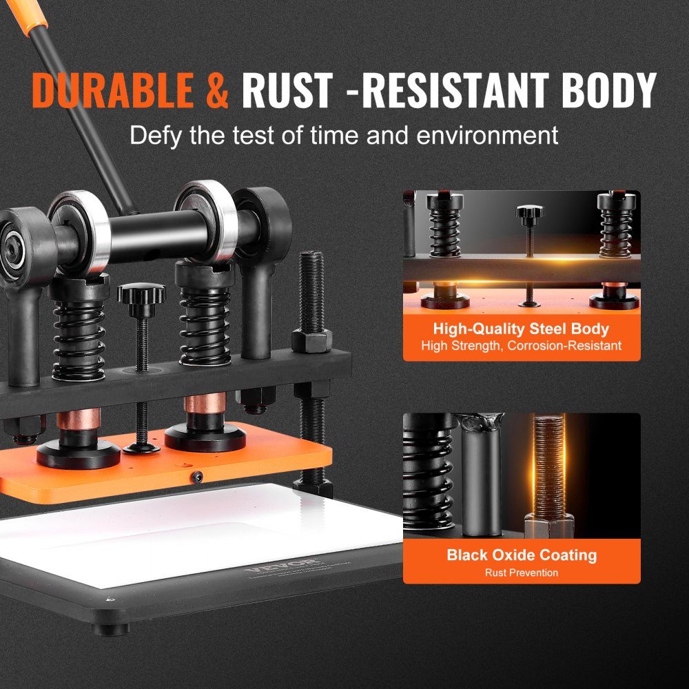 Leather Punching Machine Manual Leather Cutting Machine 28x14cm, Leather Embossing Machine 1.5t Heavy Duty Leather Punching Machine Suitable for leather, PVC/EVA foam, non-adhesive materials