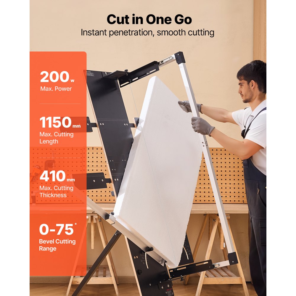 Styrofoam Cutter 200W Hot Wire Cutter with 6 Nickel Chrome Heating Wires Professional Electric Cutting Tool with 1150mm Maximum Cutting Length for Foam Sponge KT Board Styrofoam Cutter 200W Hot Wire Cutter with 6 Nickel Chrome Heating Wires Professional Electric Cutting Tool with 1150mm Maximum Cutting Length for Foam Sponge KT Board