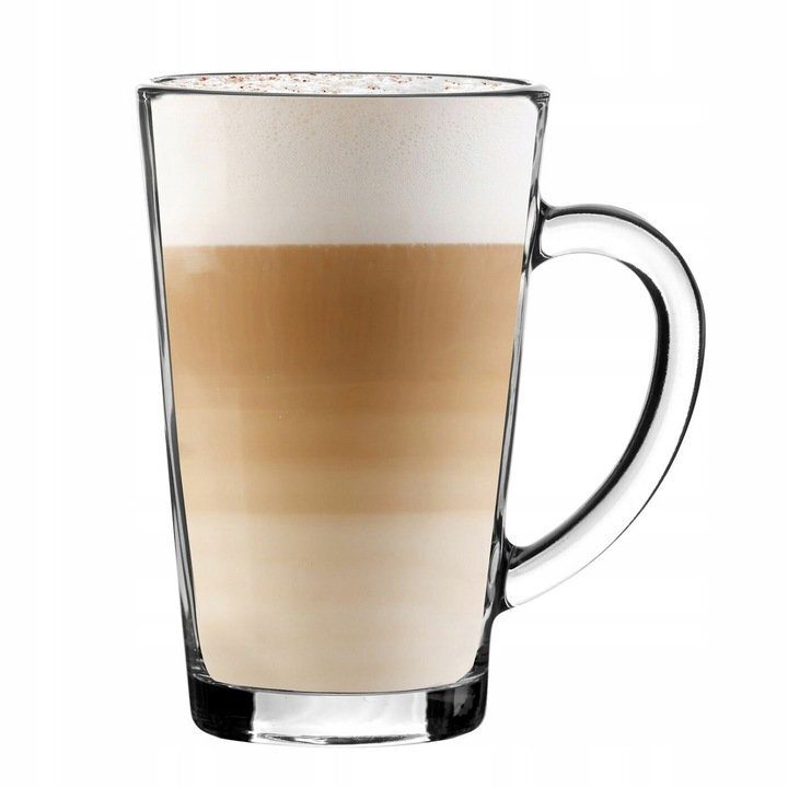 6 Kaffeegläser 370 ml Latte-Macchiato-Gläser-Set + 6 Löffel