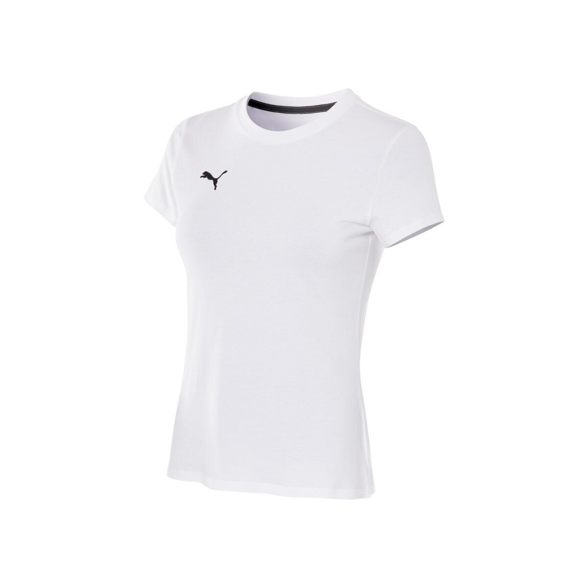 PUMA Damen T-Shirt mit gesticktem Logo (Weiß, S)