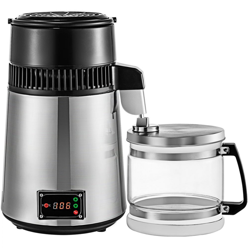 Destylator wody SC-3, profesjonalny destylator wody ze stali nierdzewnej, moc 750 W i pojemność 4 l, do laboratoriów, szpitali, biur, wydajność destylacji 1 l/h