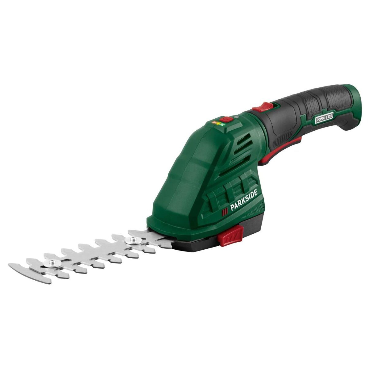 PARKSIDE® 4 V 2-in-1 cordless grass and shrub shears »PGSA 4 D5«, with 180° rotating soft handle