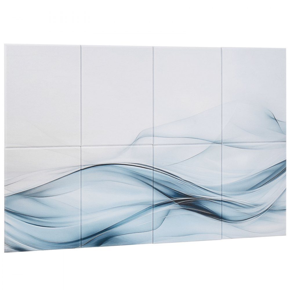 Packung mit 8 Akustikpaneelen, 1200 x 800 x 10 mm, Akustikwandpaneele, selbstklebende, schalldämpfende und absorbierende Paneele für Zuhause, Büro, Studio, Spielzimmer, Theater, Seidenmotiv