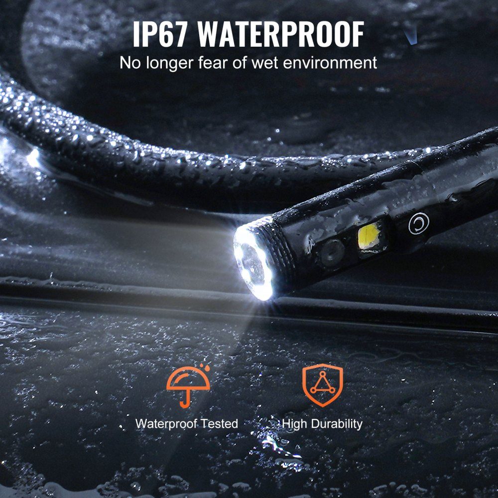 Endoskopkamera Inspektionskamera 1080P Rohrkamera 15m Kabel 10,9cm Display