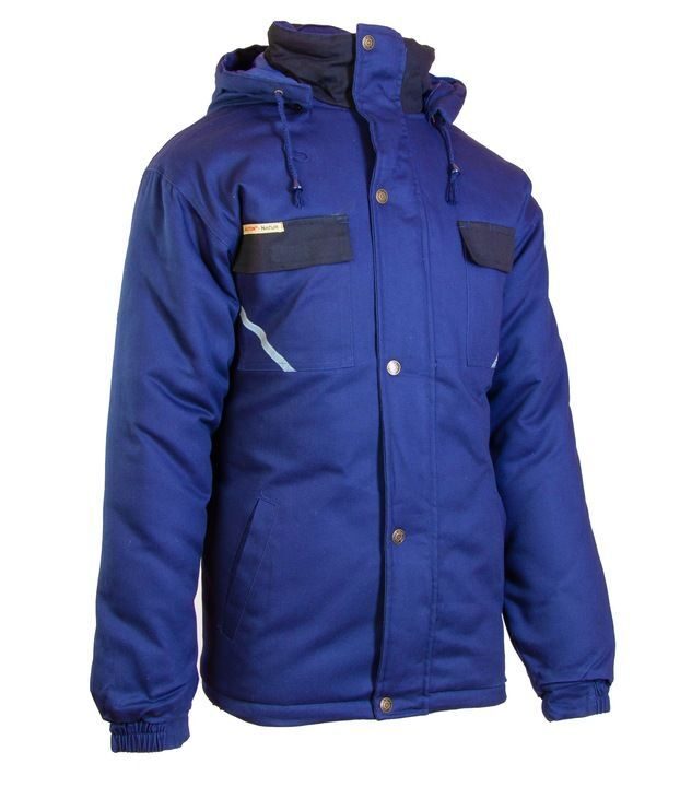Premium Edition isolierte Winterjacke mit Reflektoren Kapuze blau