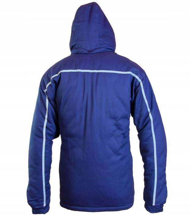 Premium Edition isolierte Winterjacke mit Reflektoren Kapuze blau