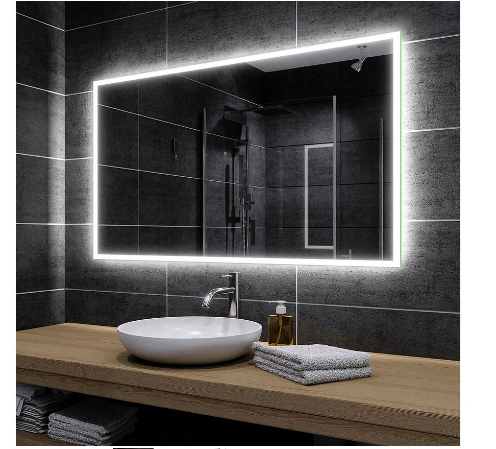 BATH MIRROR with LED lighting wall mirror light mirror 120x80cm BATH MIRROR with LED lighting wall mirror light mirror 120x80cm