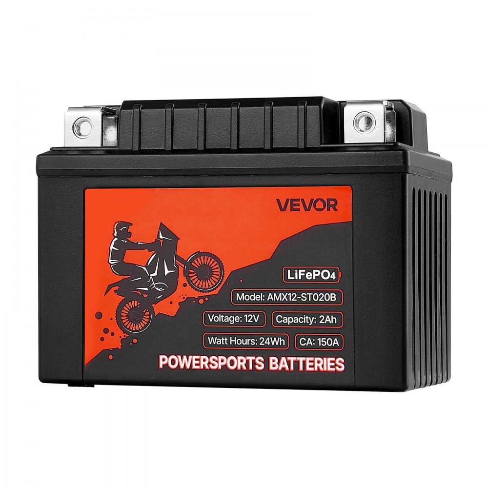 Motorcycle Battery, 12 Volt 2Ah LiFePO4 Lithium Precharged Powersports Battery, Maintenance Free and Powerful, Compatible with ATV, Motorcycle, Jet Ski, Scooter, UTV and More Motorcycle Battery, 12 Volt 2Ah LiFePO4 Lithium Precharged Powersports Battery, Maintenance Free and Powerful, Compatible with ATV, Motorcycle, Jet Ski, Scooter, UTV and More