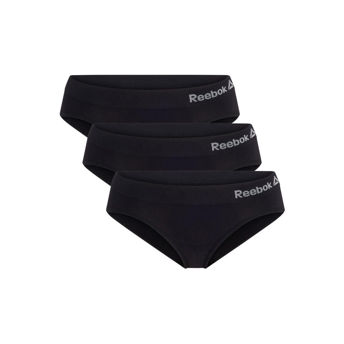 Reebok Lot de 3 slips pour femme (Noir, S)