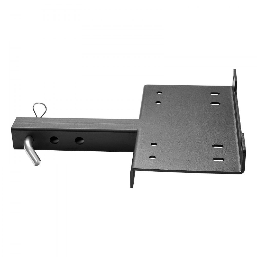 Universelle Anhängerkupplungshalterung, 6803 kg, Windenmontageplattenempfänger 50,8 mm mit 2-Loch-Befestigung, pulverbeschichteter Stahl für Mountainbike, UTV, LKW, Schwarz