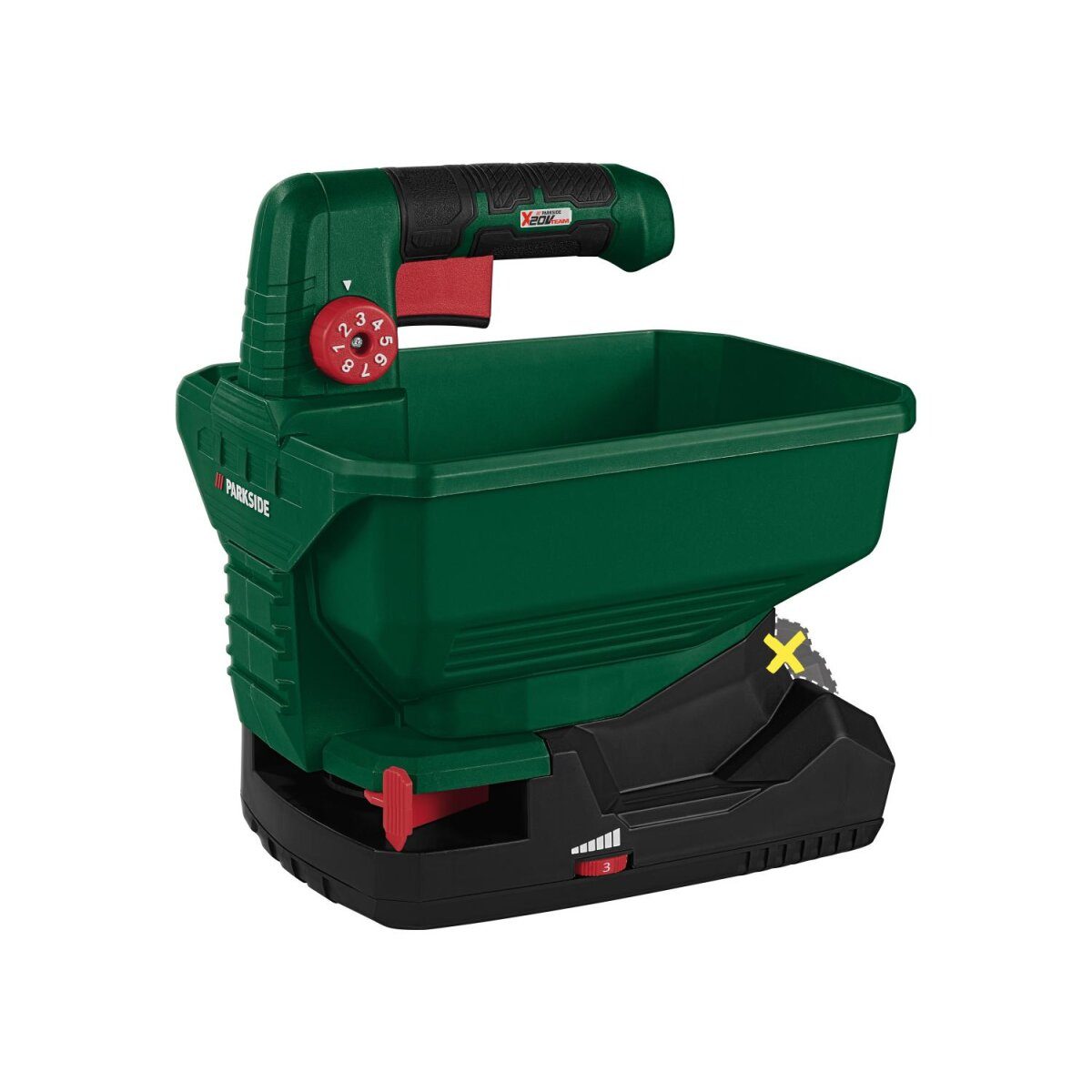 Uniwersalny rozsiewacz akumulatorowy PARKSIDE® 20 V „PUSA B1”, bez akumulatora i ładowarki