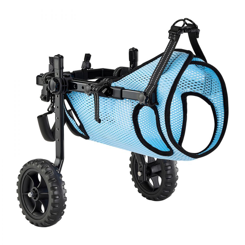 Dog Wheelchair for Hind Legs, Adjustable Pet Wheelchair, Lightweight Dog Stroller with Shock Absorbing Wheels, Walking Aid for Disabled, Paralyzed, Injured Dogs up to 15kg, M
