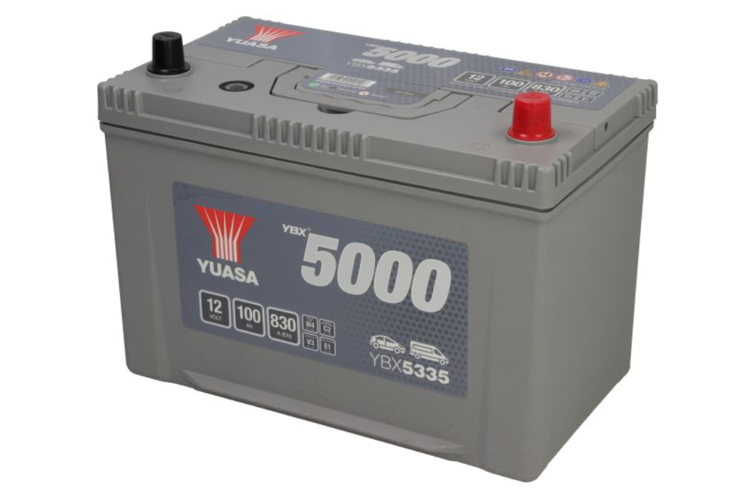 YUASA YBX5335 100AH ​​830A P+ – Artikelnr. HT-47116