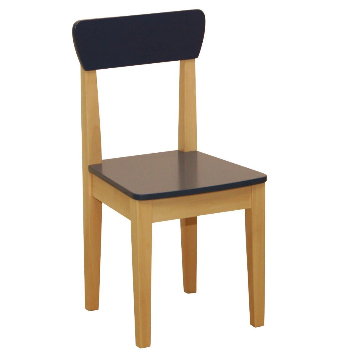 chaise pour enfant roba, bois, peint naturel/bleu