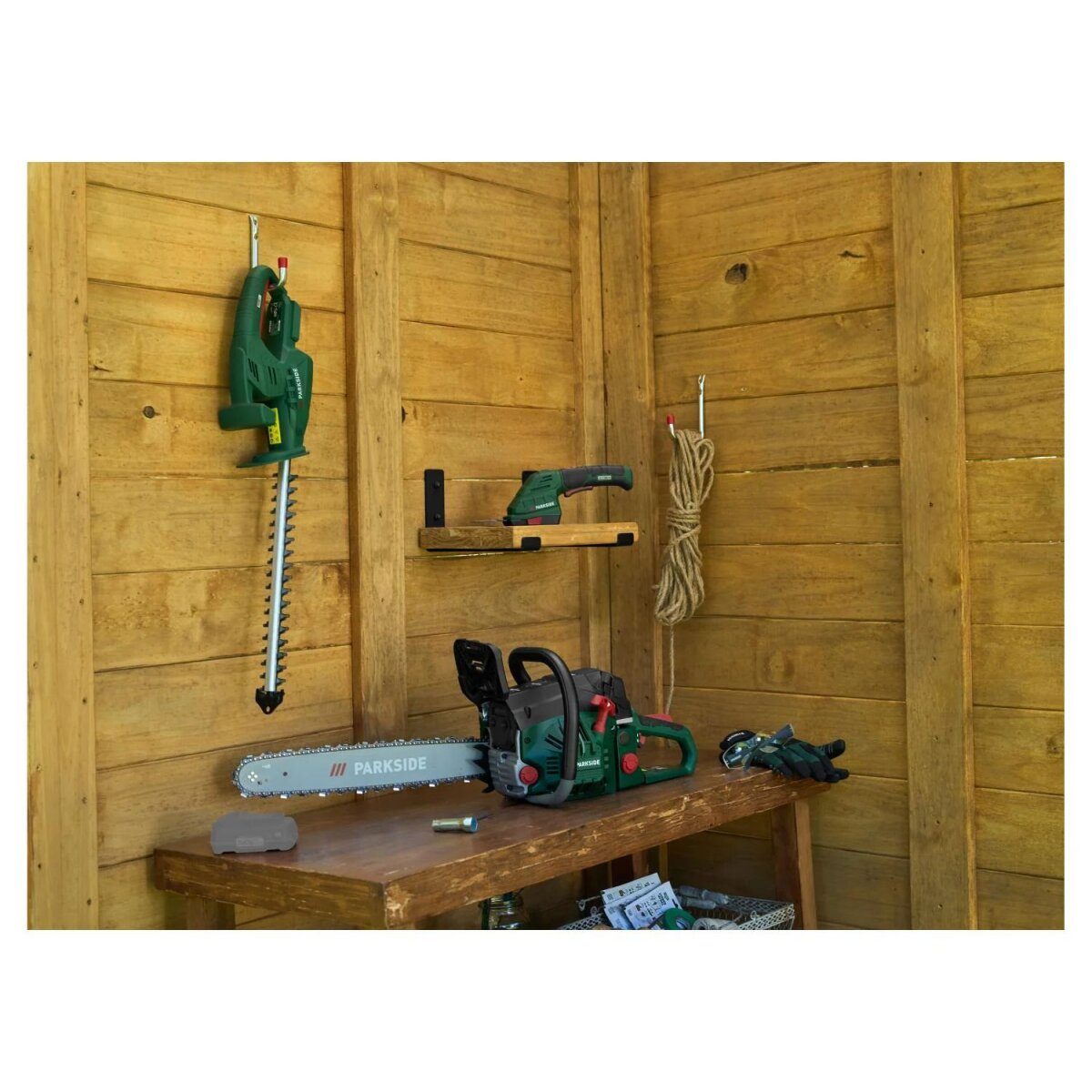 PARKSIDE® 4 V 2-in-1 cordless grass and shrub shears »PGSA 4 D5«, with 180° rotating soft handle