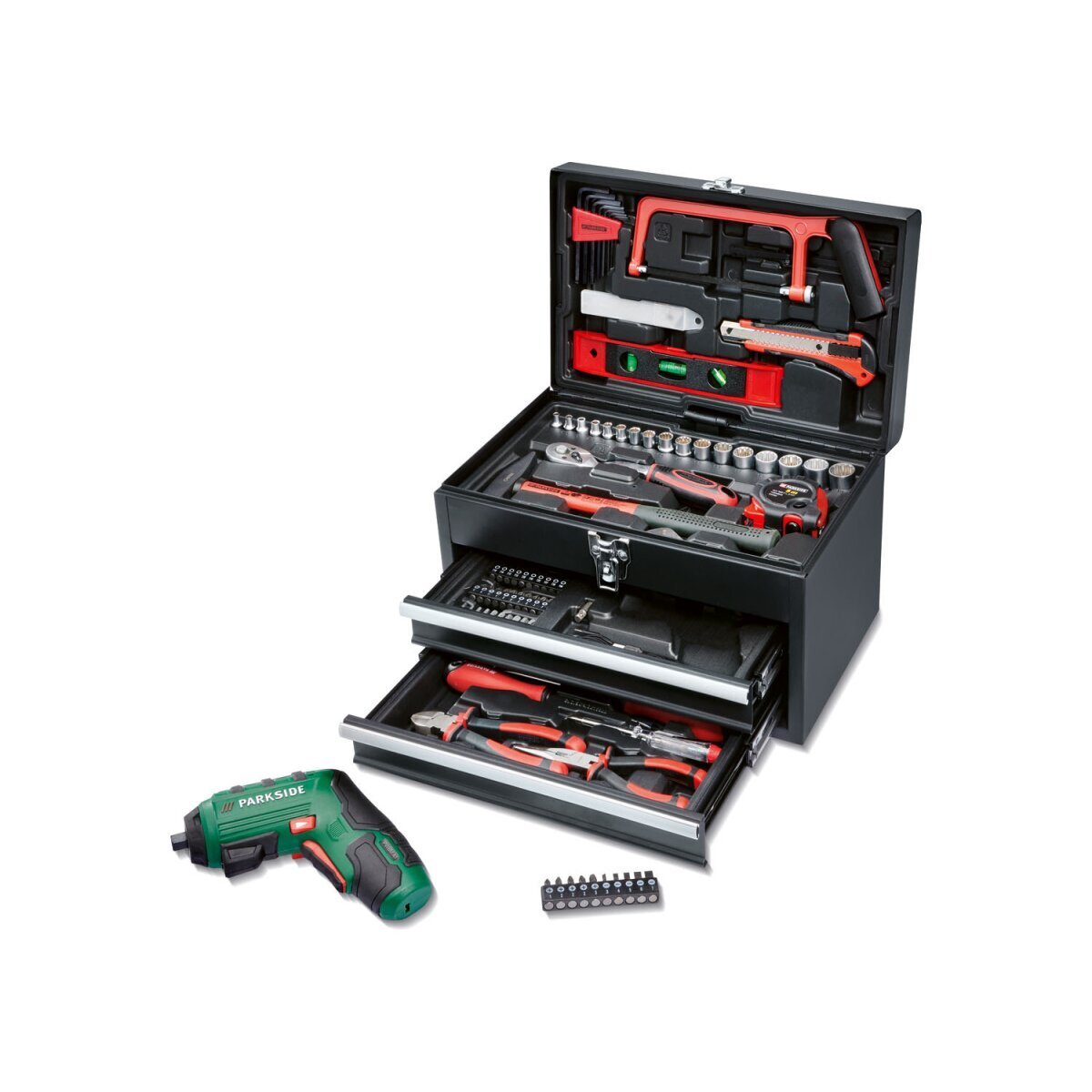 *VENTE* Mallette à outils en métal PARKSIDE® « PWBM A1 », avec batterie 4V *VENTE* Mallette à outils en métal PARKSIDE® « PWBM A1 », avec batterie 4V