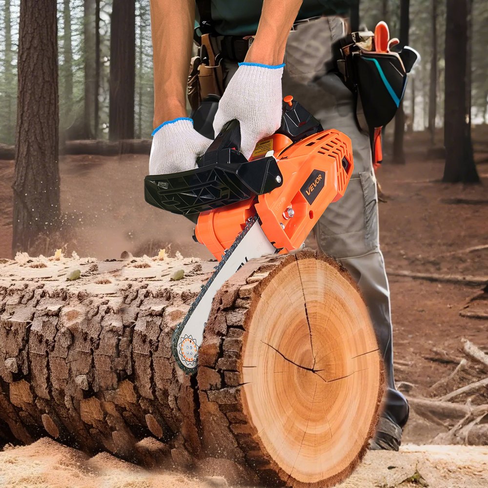 25-cc-Benzin-Kettensäge, Kettensäge 305 mm, 1,02 PS, Säge mit rutschfestem Griff, zwei Kraftstofftanks und Not-Aus-Funktion, max. 12.000 U/min, zum Holzfällen, Baumbeschneiden und Roden 25-cc-Benzin-Kettensäge, Kettensäge 305 mm, 1,02 PS, Säge mit rutschfestem Griff, zwei Kraftstofftanks und Not-Aus-Funktion, max. 12.000 U/min, zum Holzfällen, Baumbeschneiden und Roden