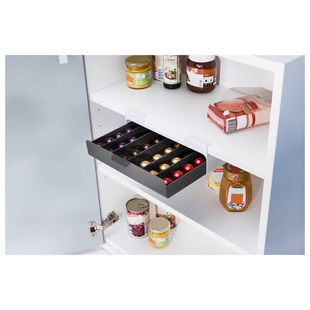 LIVARNO home Undershelf Storage Container / Undershelf for Coffee Capsules / Undershelf for Tea Bags (Coffee Capsules)
