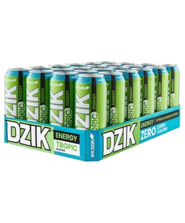 Energetyk WK Dzik Napój Energetyczny Tropik - 0kcal, 500 ml, 24 sztuki