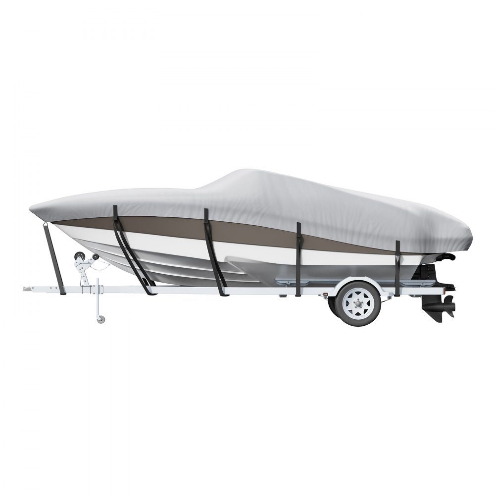 Boat tarpaulin boat tarpaulin, 518-579 cm tarpaulin inflatable boat 600D Oxford fabric boat tarpaulin cover with storage bag 435 x 300 mm, fishing boat tarpaulin grey