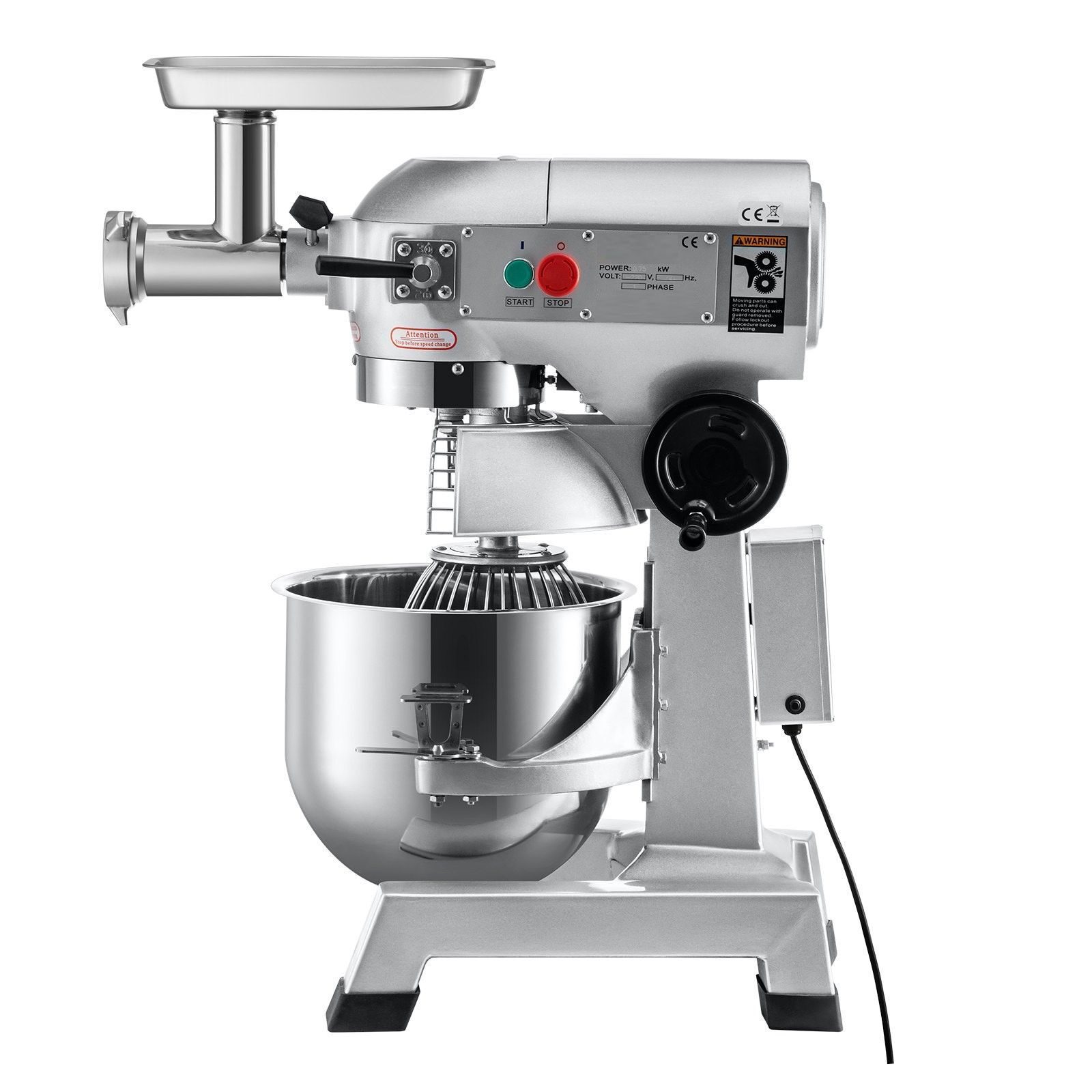 Multi-pétrin, robot culinaire, batteur sur socle, hachoir, hachoir à viande, machine à viande hachée électrique, hachoir à viande inox pour supermarché, boucherie, restaurant