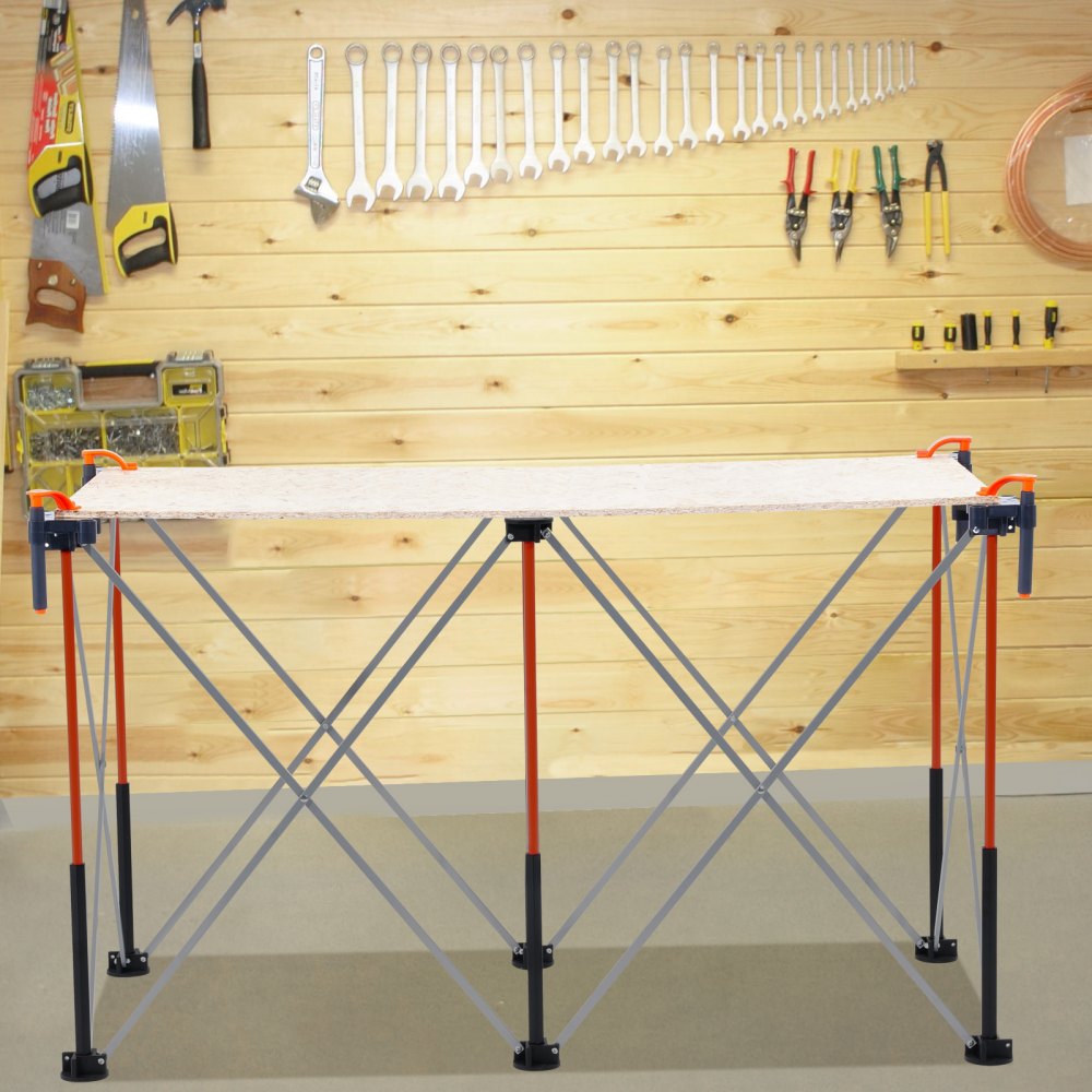 Tragbarer klappbarer Montageständer (1267 x 665 x 867 mm), klappbarer Werkbank-Werkbankständer mit 1135 kg Tragkraft & Aufbewahrungstasche (ohne Tischplatte) für Garagenwerkstatt Tragbarer klappbarer Montageständer (1267 x 665 x 867 mm), klappbarer Werkbank-Werkbankständer mit 1135 kg Tragkraft & Aufbewahrungstasche (ohne Tischplatte) für Garagenwerkstatt