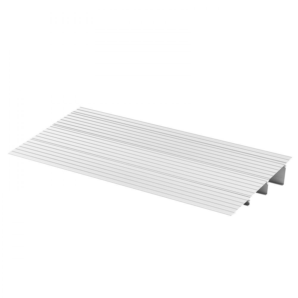 Türschwellenrampe, 423 x 864 x 87 mm, Rollstuhlrampe aus Aluminiumlegierung mit 360 kg Tragfähigkeit, Bordsteinrampen für Heimtreppen für Rollstühle, Roller, Gehhilfen, Fahrräder, Dreiräder