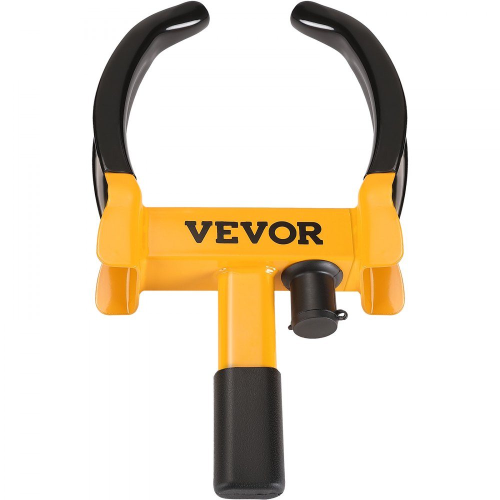 Lot de 2 griffes de stationnement antivol, 9 positions réglables avec 6 clés pour voiture, SUV, véhicule tout-terrain, remorque, griffe de pneu, antivol, pince de roue, blocage de roue, jaune