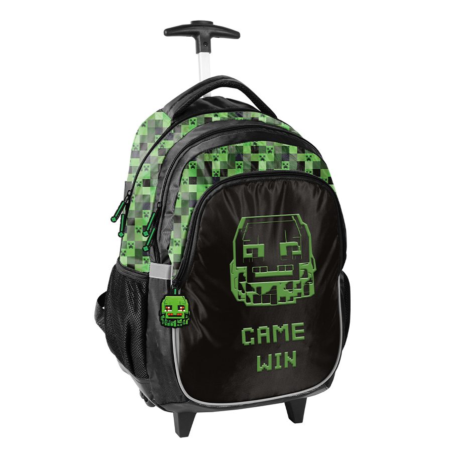 Pixel Mask backpack with wheels