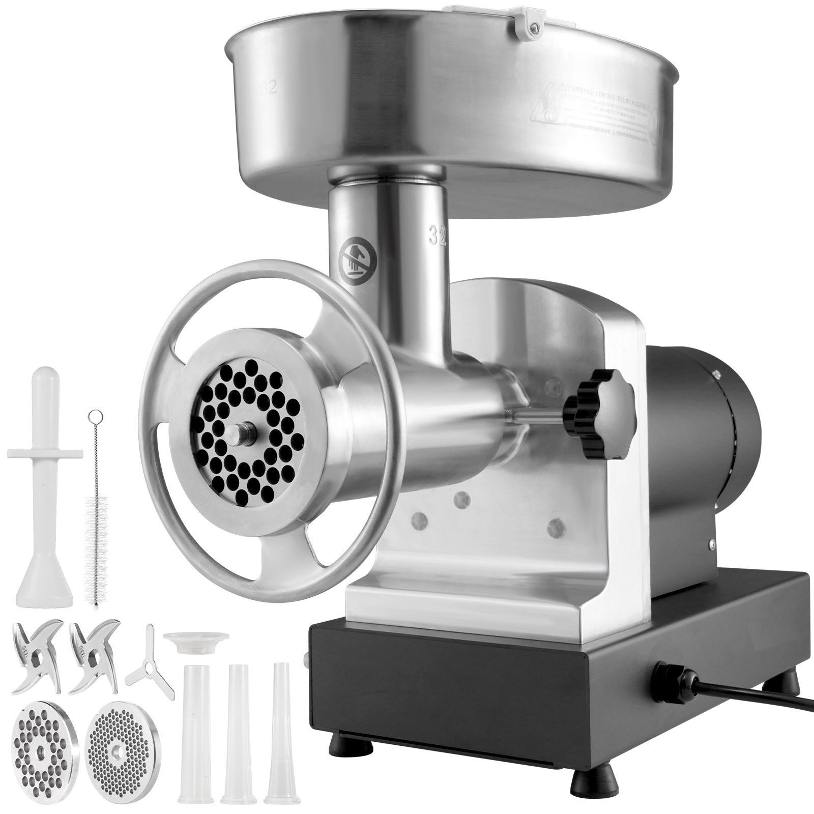 Hachoir à viande électrique 1100 W - Machine à viande en inox d'une capacité de 450 kg/h