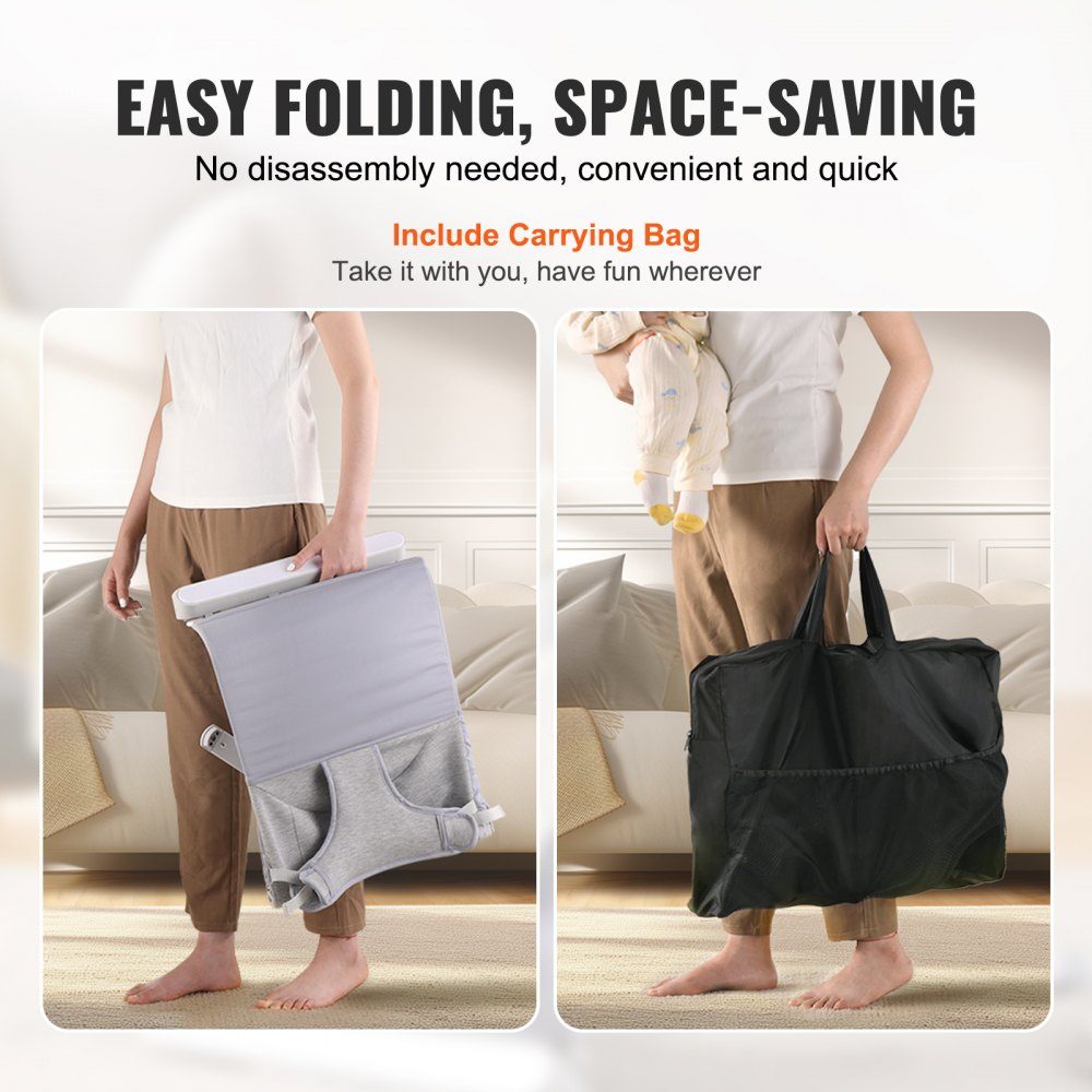 Berceuse pour bébé, balançoire pliante pour bébés de 0 à 9 mois, chaise à bascule avec 2 angles d'inclinaison et barre de jeu rotative, balançoire pour bébé avec sac de voyage pour l'intérieur et l'extérieur, 685x410x600mm