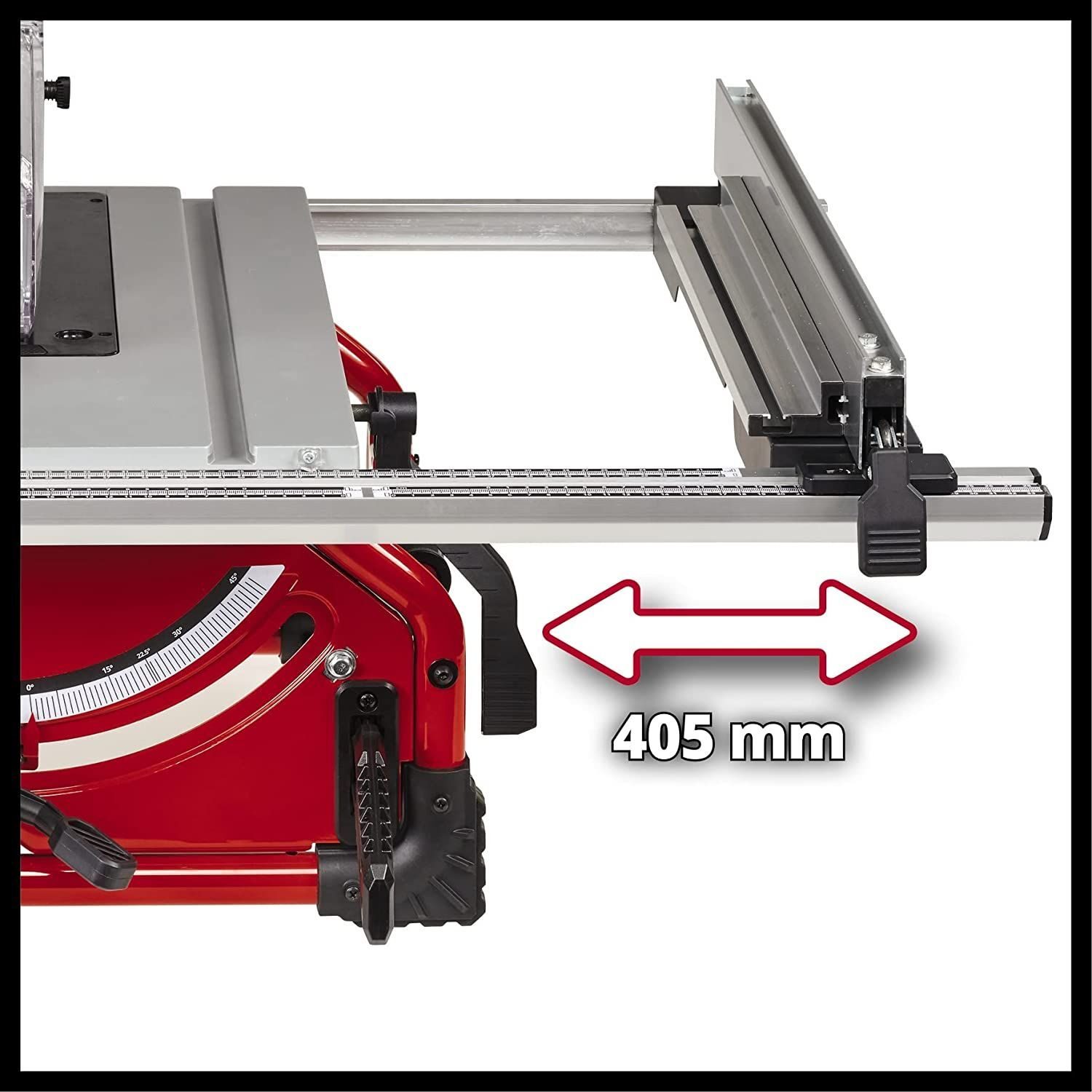 Einhell Tischkreissäge TE-TS 254 T (2.000 Watt, Sanftanlauf, Alu-Haupttisch, Tischverlängerung, Parallelanschlag, Winkelanschlag, Überlastschalter, Spaltkeilverstellung