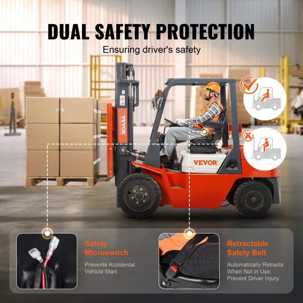 Tractor Seat 590 x 560 x 755mm 0-180° Tractor Seat Universal Tractor Seat Tractor Seat Tractor Seat Forklift PVC 33.1kg for most mechanical seats such as forklifts
