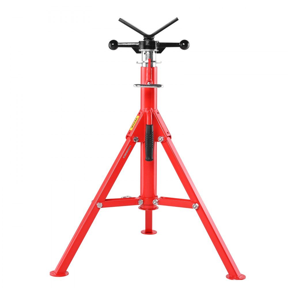 Stojak na rury z głowicą V 3,175–304,8 mm Pojemność Regulowana wysokość 71,12–132,08 cm Stojak na podnośniki do rur 1133,98 kg Nośność, przenośny składany stojak na rury, obudowa ze stali węglowej, trwalsza