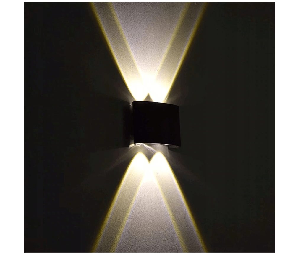 2x designer double beam outdoor light wall light anthracite black SET