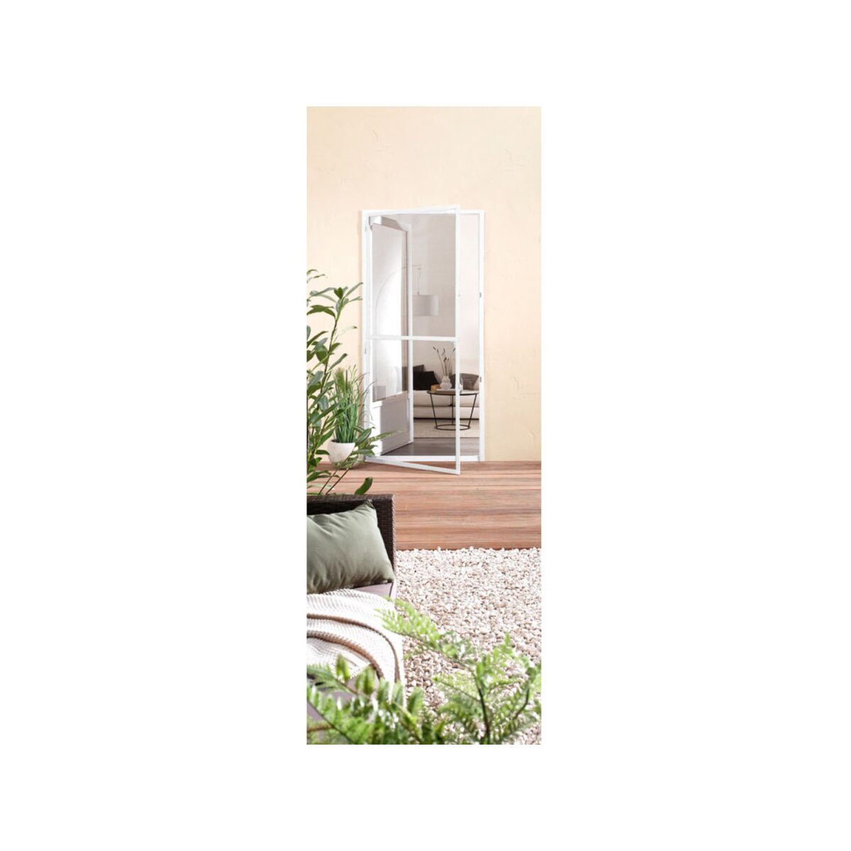LIVARNO home Insektenschutztür, teleskopierbar, 100 x 210 cm, weiß