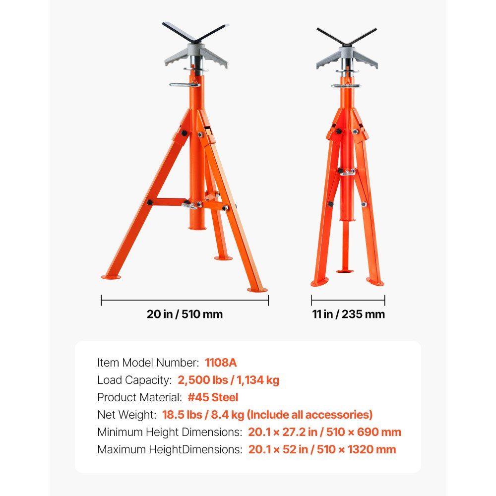 Support roulant Capacité de charge 1134kg Support roulant #45 Support roulant en acier Hauteur réglable de 690 à 1320 Support pliable Support Support Support de travail Support d'assemblage pour scie à table, raboteuse