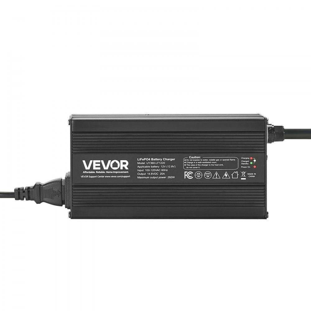 12V 20A batterijlader 14,6V DC laadspanning met Anderson-connector LED-indicator 0V activering voor lithium LiFePO4 Deep Cycle Boat RV-batterijen