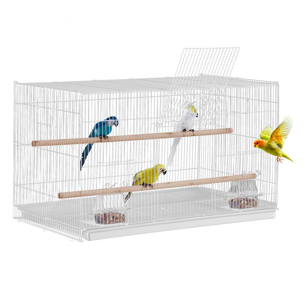 Vogelkäfig, 760x460x455mm Metallkäfig für kleine Papageien, Kanarienvögel, Nymphensittiche, Turteltauben, Finken, Wellensittiche, Sittiche, Vogelhaus für unterwegs mit Griff & Sitzstangen