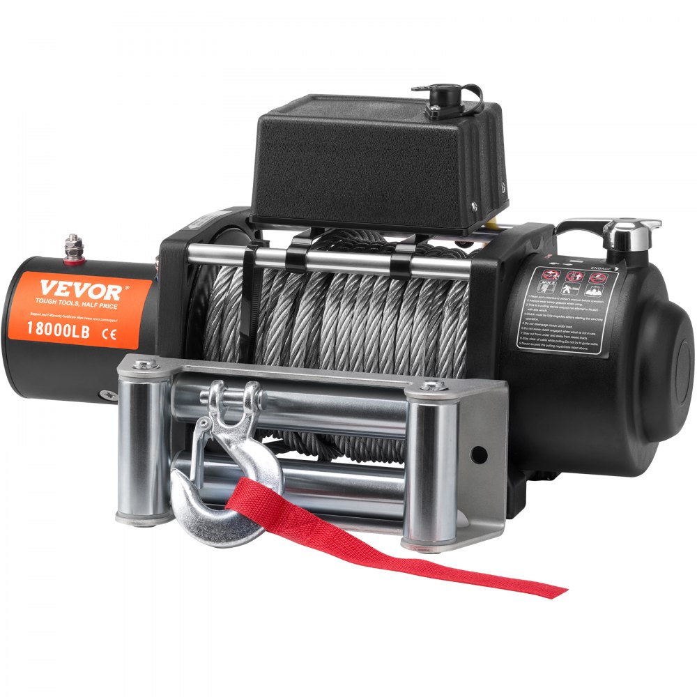 Elektrische Winde, 18.000 lb 12 V DC LKW-Winde mit Φ7/16 Zoll x 85 Fuß Stahlseilrollenführung, kabelloser und kabelgebundener Fernbedienung, IP55 wasserdicht zum Abschleppen von SUVs, Jeeps, LKWs, Anhängern und Booten Elektrische Winde, 18.000 lb 12 V DC LKW-Winde mit Φ7/16 Zoll x 85 Fuß Stahlseilrollenführung, kabelloser und kabelgebundener Fernbedienung, IP55 wasserdicht zum Abschleppen von SUVs, Jeeps, LKWs, Anhängern und Booten
