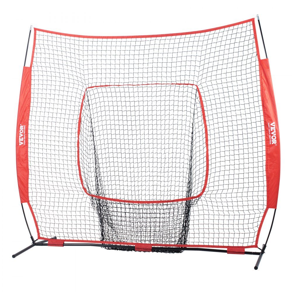 84" x 42" x 83" Baseball-Softball-Übungsnetz, Baseball-Pitching-Netz, Schlagen, Fangen, Pitching, Backstop-Trainingshilfen für Baseballausrüstung mit Bogenrahmen, Tragetasche und Schlagzone
