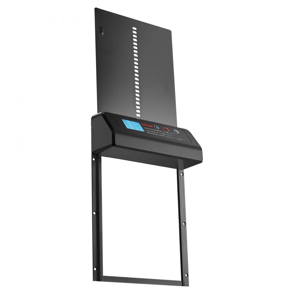 Automatische Hühnerklappe, Hühnerstalltür mit Timer, manuelle Einstellung und Einklemmschutz, elektrischer Hühnerstall-Toröffner mit wasserdichter Dichtung, Schwarz, 350 x 250 x 73 mm