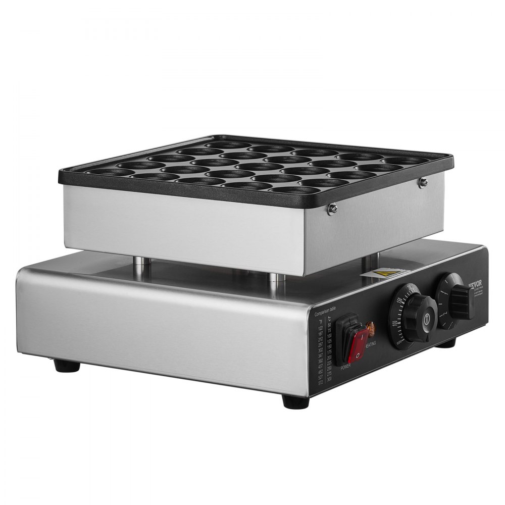Mini Pancake Maker Dutch Muffin Waffle Iron with 43mm Diameter, Non-Stick Stainless Steel Poffertjes Grill, Electric Mini Pancake Baker for Home Kitchen Restaurant Mini Pancake Maker Dutch Muffin Waffle Iron with 43mm Diameter, Non-Stick Stainless Steel Poffertjes Grill, Electric Mini Pancake Baker for Home Kitchen Restaurant