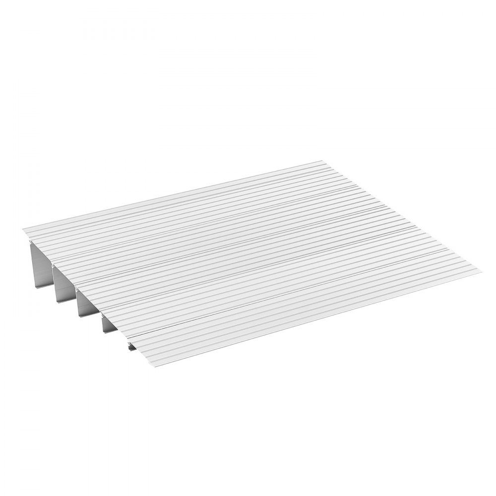 Door Sill Ramp 677 x 865 x 138mm Aluminum Alloy Wheelchair Ramp with 360kg Load Capacity Curb Ramps for Home Stairs for Wheelchairs, Scooters, Walkers, Bicycles, Tricycles