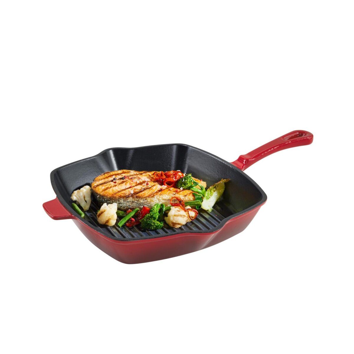 SILVERCREST® Premium cast iron grill pan, Ø 24 cm