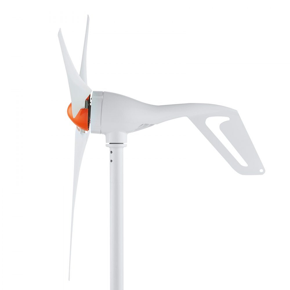500W wind turbine, 12V wind generator, 3 blade wind power generator with MPPT controller, adjustable wind direction and 2.5m/s starting wind speed, suitable for RV, boat on farm at home
