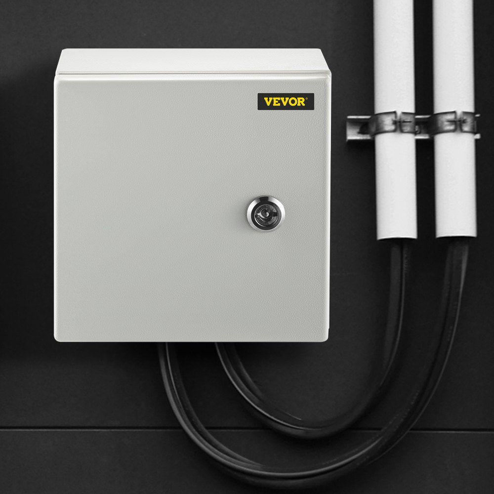 Steel electrical box, electrical enclosure, 20x20x15 cm, carbon steel, IP65