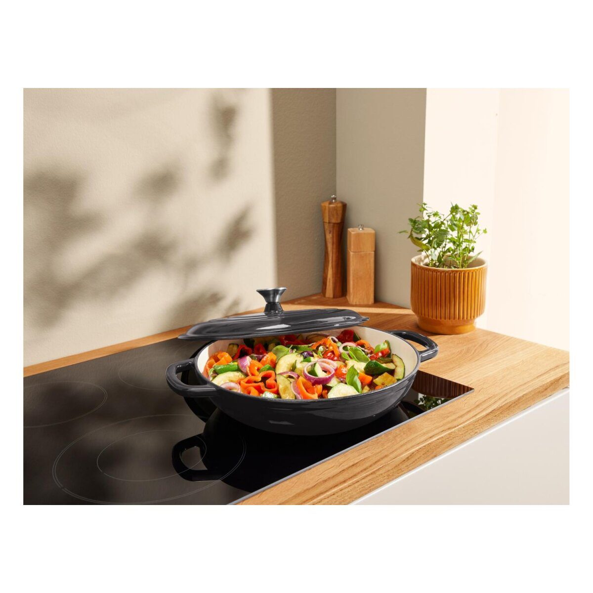 SILVERCREST® gietijzeren serveerpan 30 cm / 3,7 liter