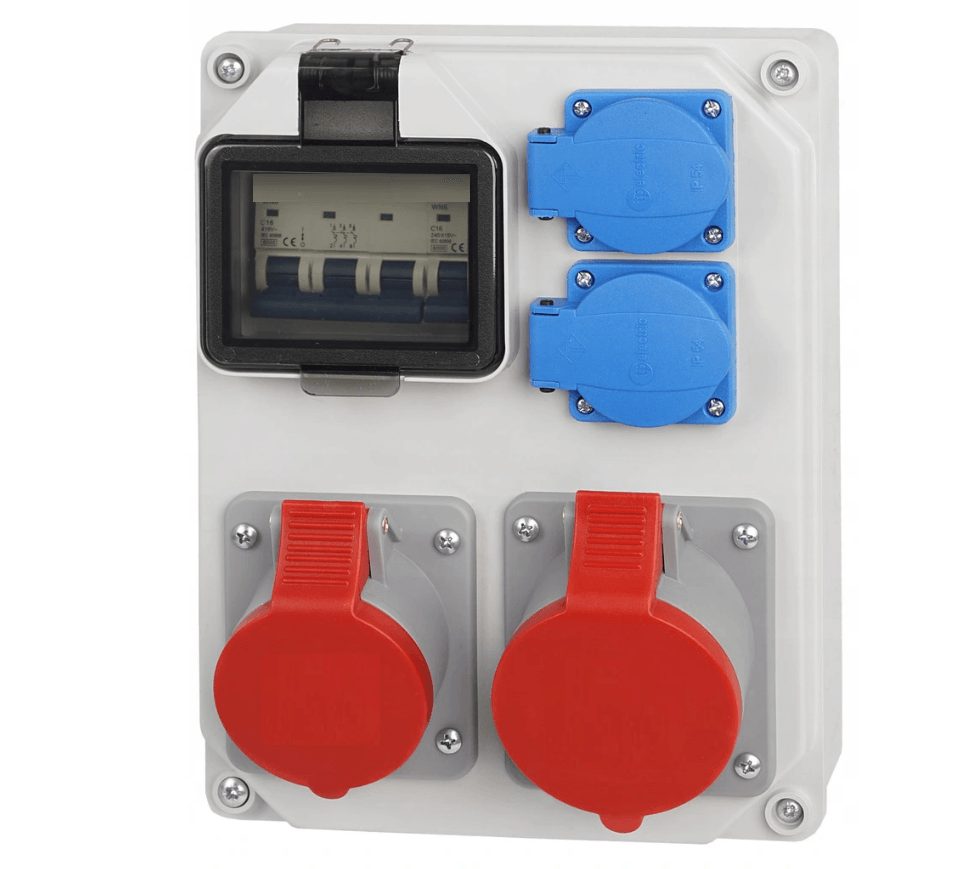 #SALE# Electrical wall distributor 1x 16A / 32A 2x230V construction power socket
