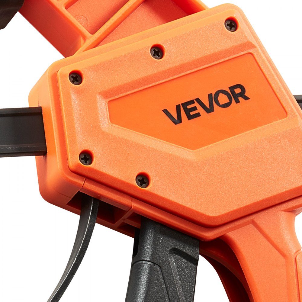 Woodworking Pole Clamps 2 Pack 12" Opening Quick Grip F Clamp with 300-lb-Belastungsgrenze 3.35" Depth Plastic and Carbon Steel Metalworking Orange + Black